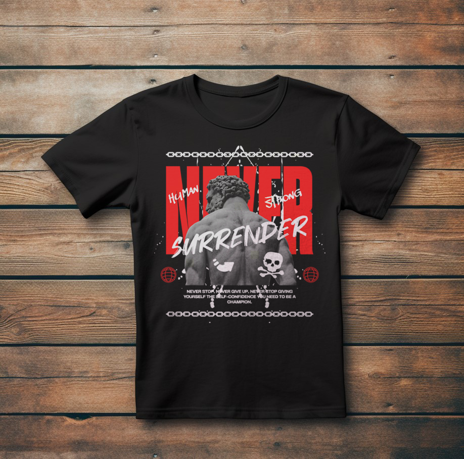 Готина Тениска с Дизайн"Never Surrender vol.2"
