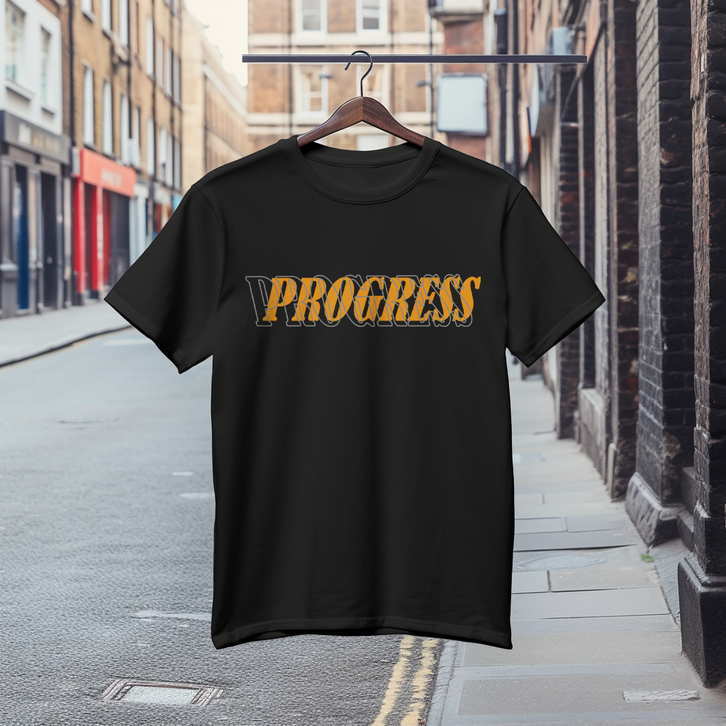 Елегантна Тениска с Дизайн "PROGRESS"