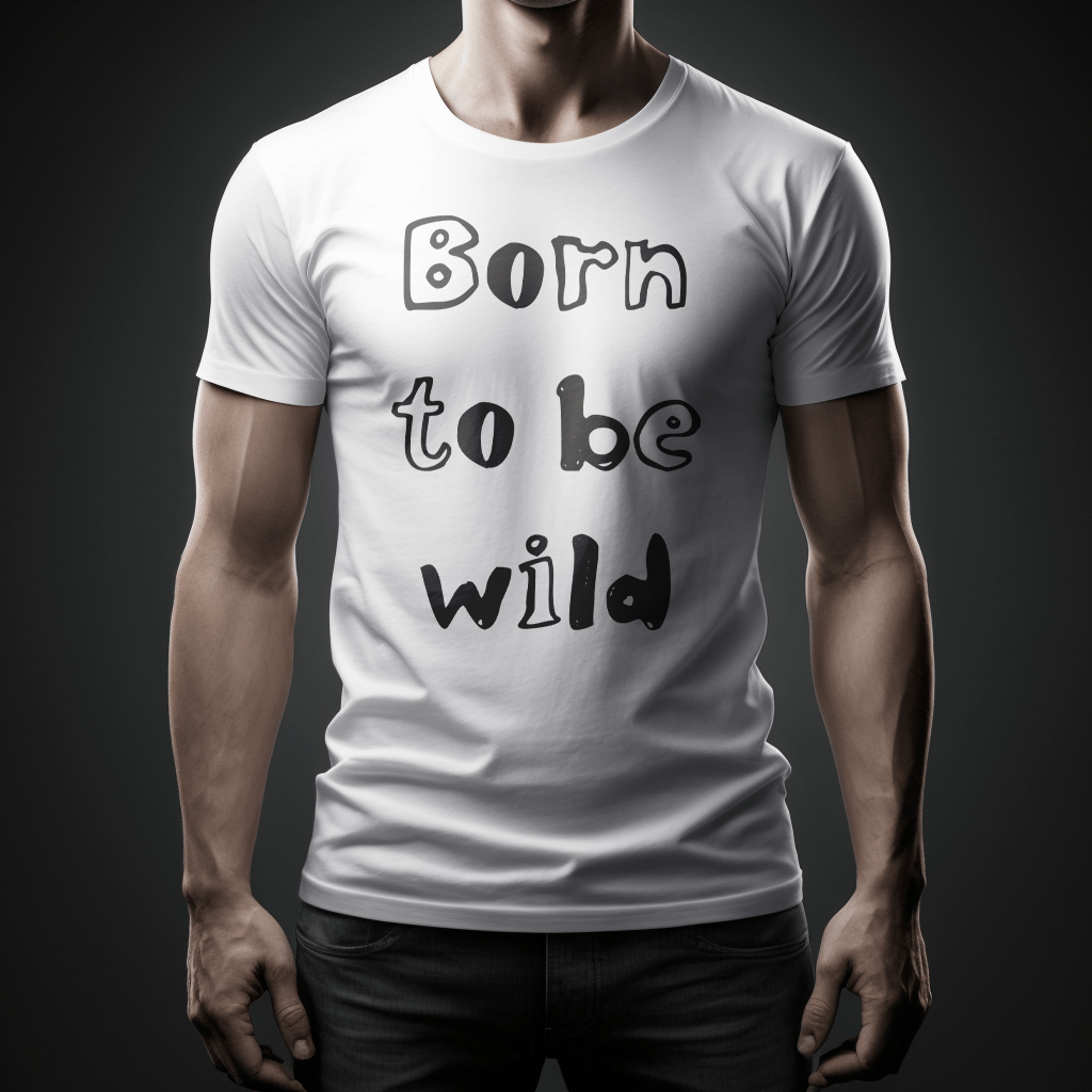 Страхотна Тениска с Дизайн "Born to be wild"