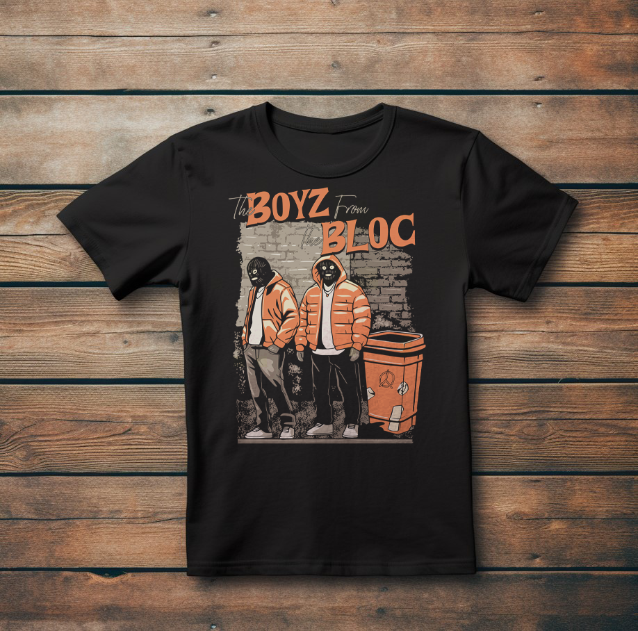 Елегантна Тениска с Дизайн "The boyz from bloc"