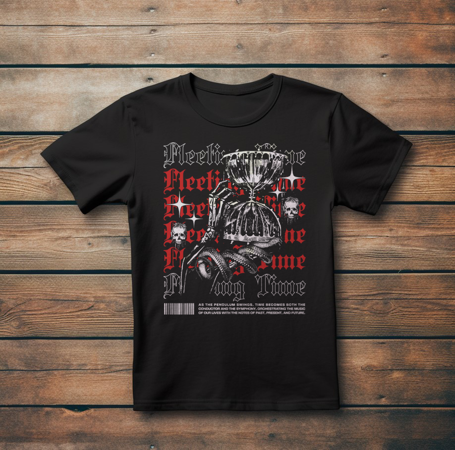 Страхотна Тениска с Дизайн "Time"