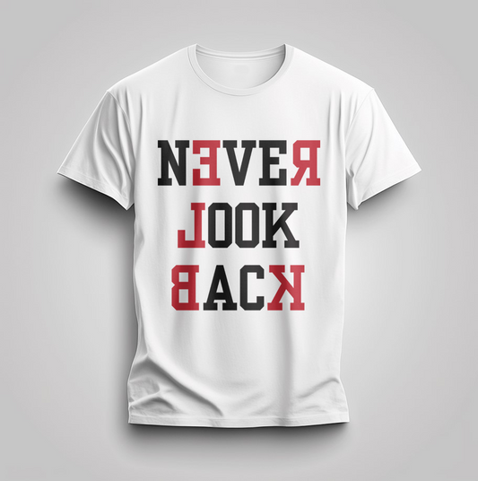 Модерна Тениска с Дизайн "NEVER LOOK BACK"