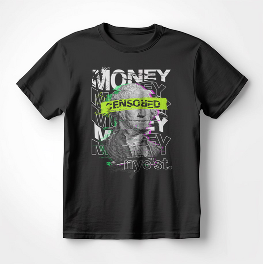Стилна Тениска с Дизайн "Money Censored"