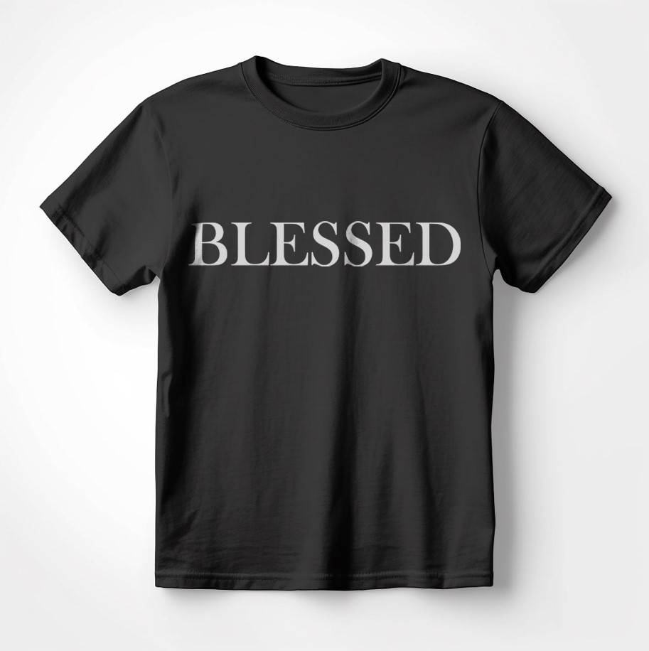 Стилна Тениска с Дизайн "BLESSED"