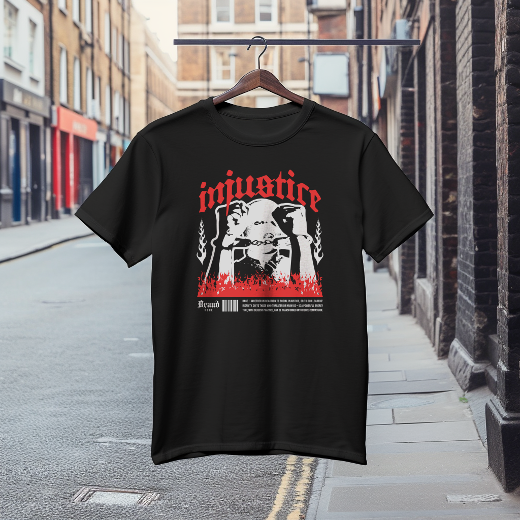 Елегантна Тениска с Дизайн"Injustice"