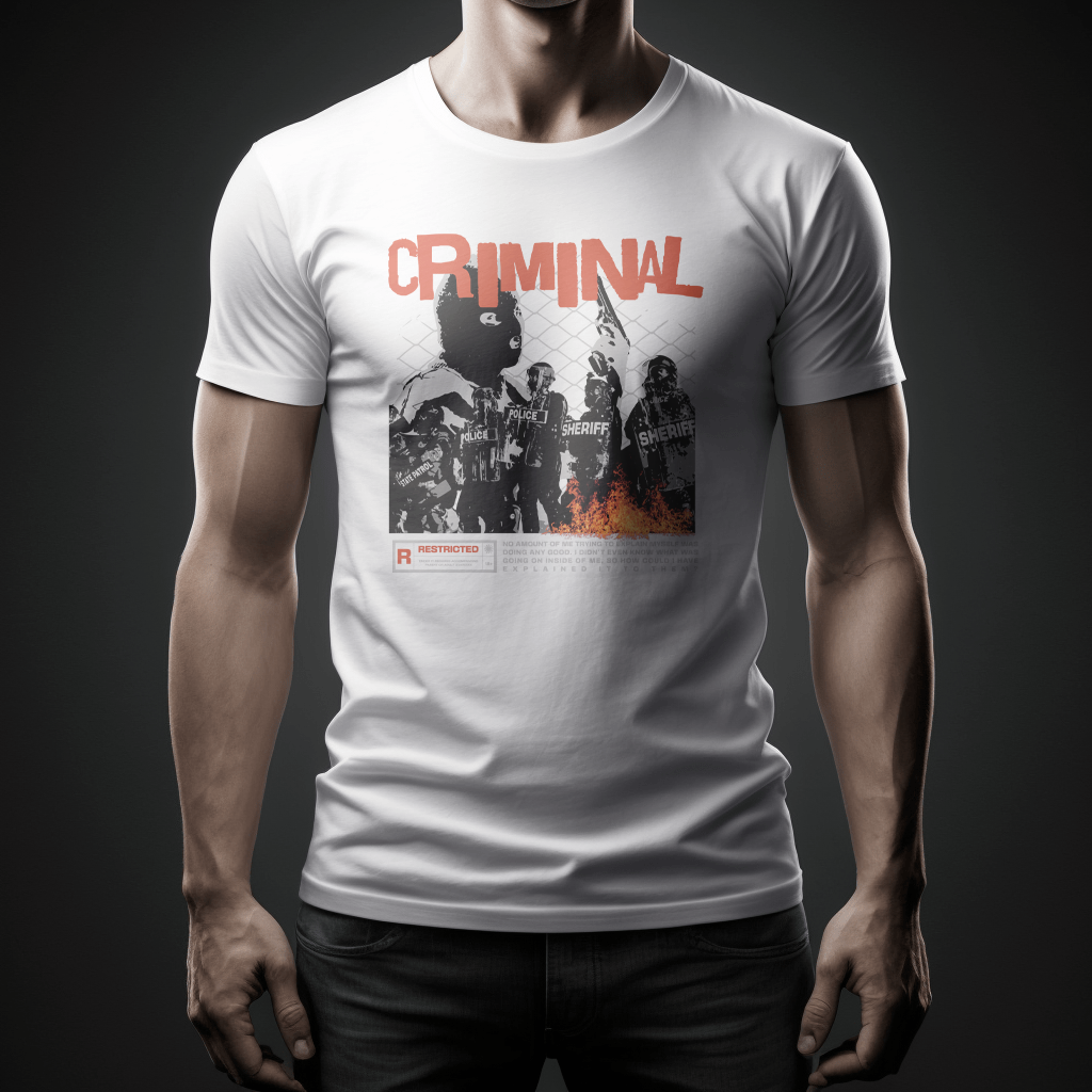Страхотна Тениска с Дизайн "Criminal"