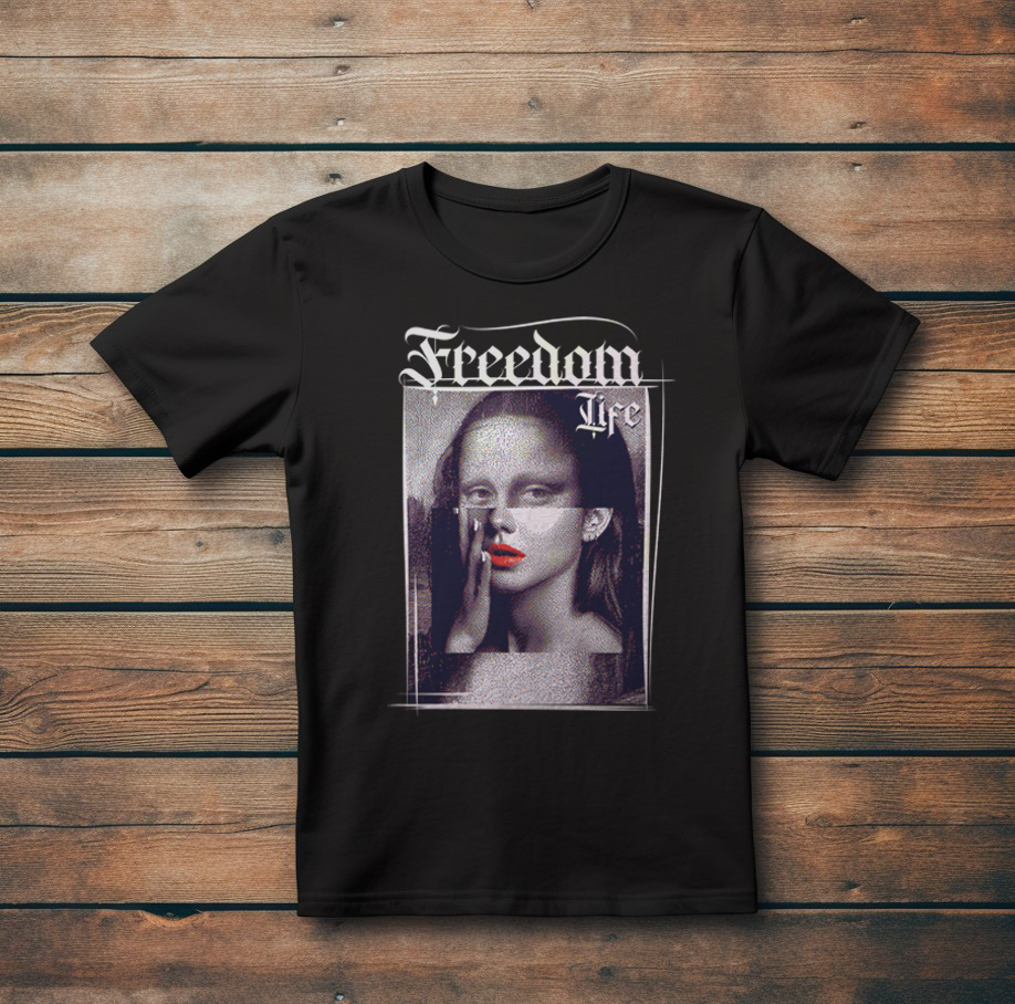 Страхотна Тениска с Дизайн "Freedom of Life"